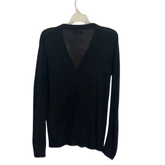 Adam Lippes Black Bamboo Cashmere Minimalist Cardigan Sweater Capsule Wardrobe - Picture 3 of 8